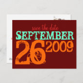 Save the Date Ankündigungspostkarte (Vorne/Hinten)