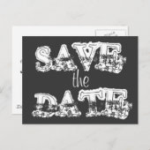 Save the Date Ankündigungspostkarte (Vorne/Hinten)