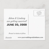 Save the Date Ankündigungspostkarte (Rückseite)