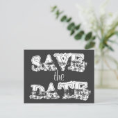 Save the Date Ankündigungspostkarte (Stehend Vorderseite)