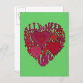 Save the Date Ankündigungspostkarte (Vorne/Hinten)