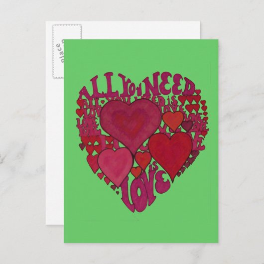 Save the Date Ankündigungspostkarte (Vorne/Hinten)