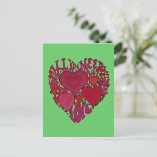 Save the Date Ankündigungspostkarte (Stehend Vorderseite)