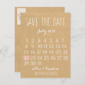 Save the Date Ankündigungspostkarte (Vorne/Hinten)