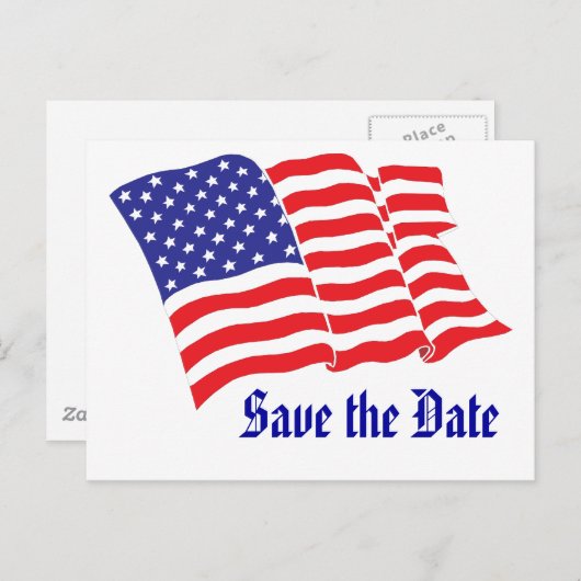 Save the Date Ankündigungspostkarte (Vorne/Hinten)