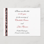 Save the Date Ankündigungspostkarte (Rückseite)