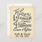 Save the Date Ankündigungspostkarte (Vorne/Hinten)