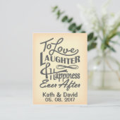 Save the Date Ankündigungspostkarte (Stehend Vorderseite)