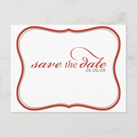 Save the Date Ankündigungspostkarte (Vorderseite)