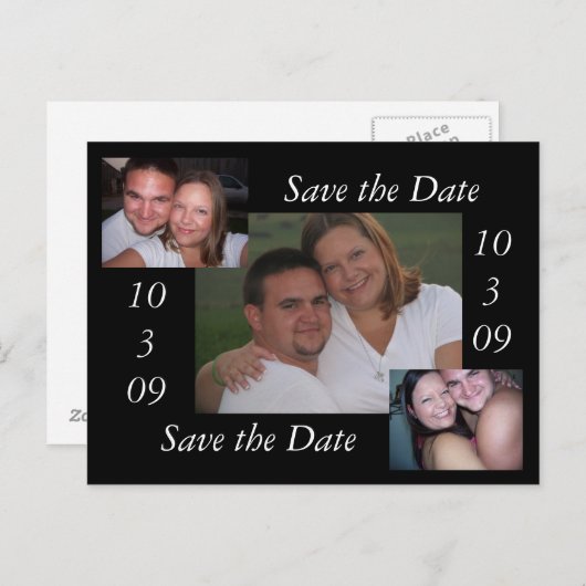 Save the Date Ankündigungspostkarte (Vorne/Hinten)