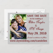 Save the Date Ankündigungspostkarte (Vorne/Hinten)