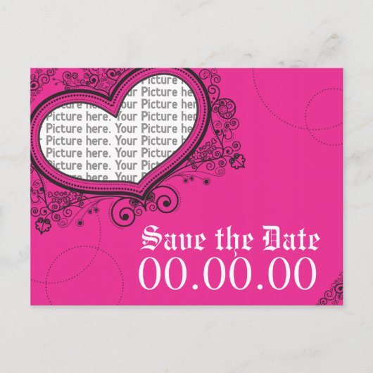 Save the Date Ankündigungspostkarte (Vorderseite)