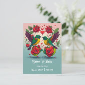 Save the Date Ankündigungspostkarte (Stehend Vorderseite)