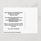 Save the Date Ankündigungspostkarte (Rückseite)