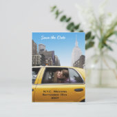 Save the Date Ankündigungspostkarte (Stehend Vorderseite)