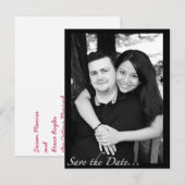 "Save The Date" Ankündigungspostkarte (Vorne/Hinten)