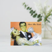 Save the Date Ankündigungspostkarte (Stehend Vorderseite)