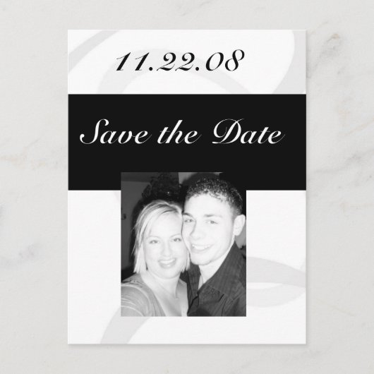 Save the Date Ankündigungspostkarte (Vorderseite)