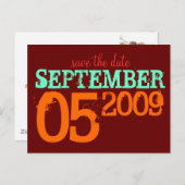 Save the Date Ankündigungspostkarte (Vorne/Hinten)