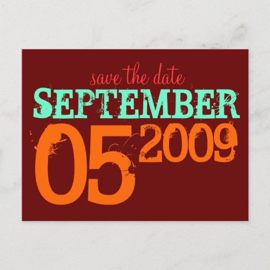 Save the Date Ankündigungspostkarte (Vorderseite)