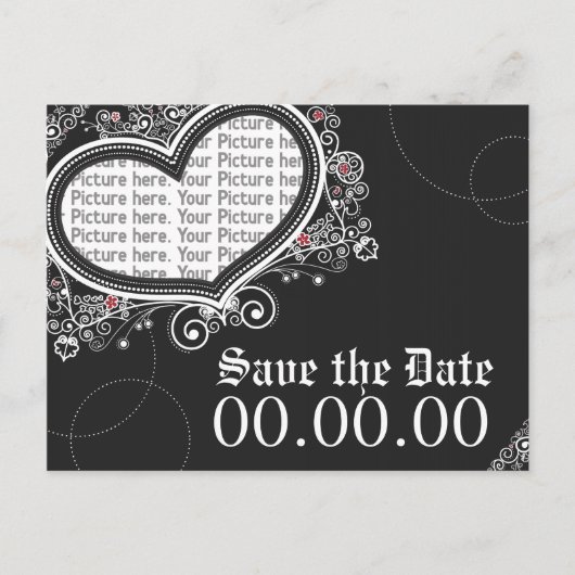 Save the Date Ankündigungspostkarte (Vorderseite)