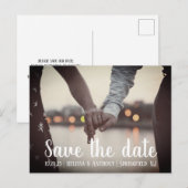 Save the Date Ankündigungspostkarte (Vorne/Hinten)