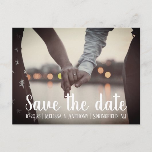 Save the Date Ankündigungspostkarte (Vorderseite)