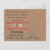 Save The Date Ankündigungspostkarte (Rückseite)