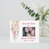 Save the Date Ankündigungspostkarte (Stehend Vorderseite)