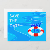 Save the Date Ankündigungspostkarte (Vorne/Hinten)