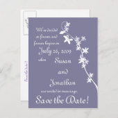 Save The Date! Ankündigungspostkarte (Vorne/Hinten)