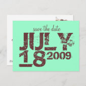 Save the Date Ankündigungspostkarte (Vorne/Hinten)