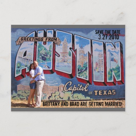 Save the Date Ankündigungspostkarte (Vorderseite)