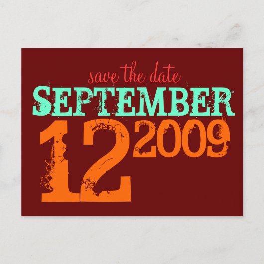 Save the Date Ankündigungspostkarte (Vorderseite)