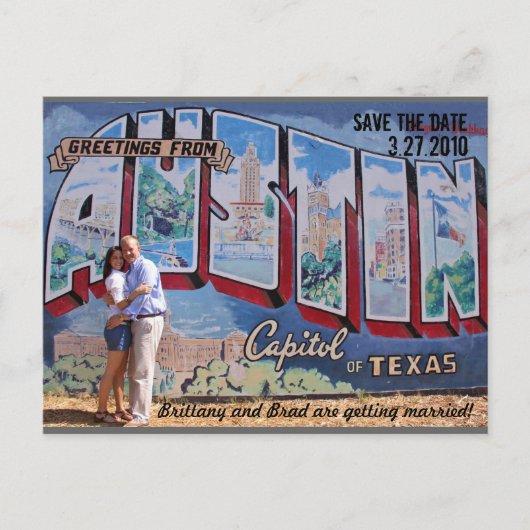 Save the Date Ankündigungspostkarte (Vorderseite)