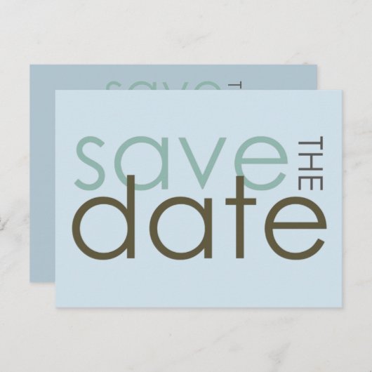 Save the Date Ankündigungspostkarte (Vorne/Hinten)
