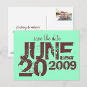 Save the Date Ankündigungspostkarte (Vorne/Hinten)