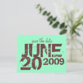 Save the Date Ankündigungspostkarte (Stehend Vorderseite)