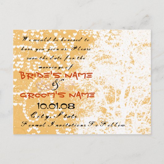 Save The Date- Ankündigungspostkarte (Rückseite)