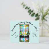 Save the Date Ankündigungspostkarte (Stehend Vorderseite)