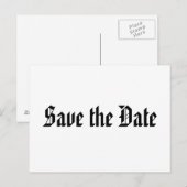 Save the Date Ankündigungspostkarte (Vorne/Hinten)