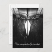 Save The Date Ankündigungspostkarte (Vorne/Hinten)