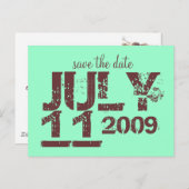 Save the Date Ankündigungspostkarte (Vorne/Hinten)