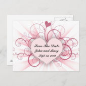 Save The Date Ankündigungspostkarte (Vorne/Hinten)