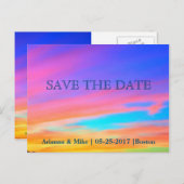 Save The Date | Announccard Sunset Postcard Ankündigungspostkarte (Vorne/Hinten)