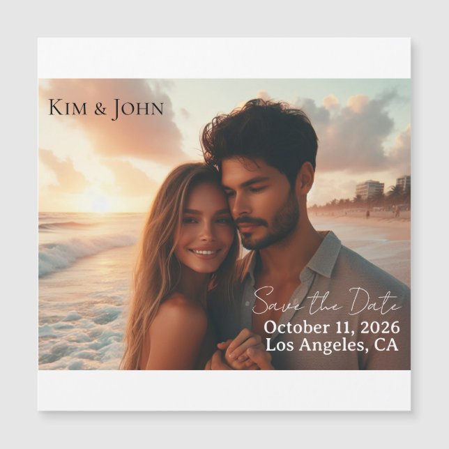 Save the Date Announcement Magnet (Vorderseite)