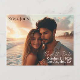 Save the Date Announcement Postcard Ankündigungspostkarte