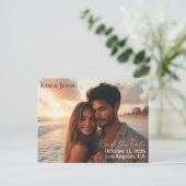 Save the Date Announcement Postcard Ankündigungspostkarte (Stehend Vorderseite)