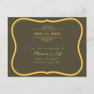 Save the Date, anpassbar Ankündigungspostkarte
