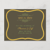 Save the Date, anpassbar Ankündigungspostkarte (Vorderseite)